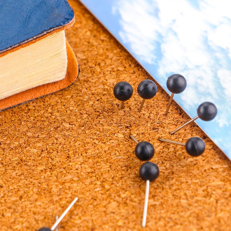 Yalis Push Pins Map Tacks 1/8-Inch Assorted Color Beads Head Map Marking Push Pins,500-count (Black) - Image 4